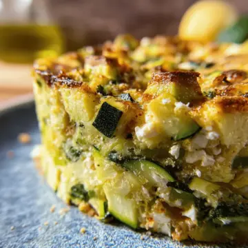 Baked Zucchini, Spinach, and Feta Casserole