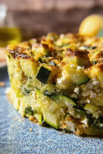 Baked Zucchini, Spinach, and Feta Casserole