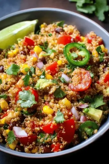 Mexican Quinoa Salad with Honey Lime Vinaigrette