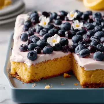 Lemon-Blueberry Sheet Cake