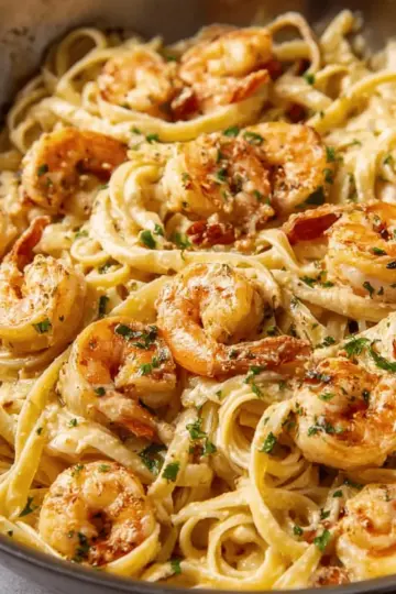 Creamy Garlic Shrimp Pasta