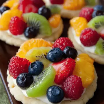 Sugar Cookie Fruit Pizzas
