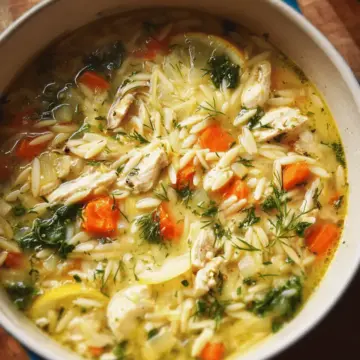 Lemon Orzo Chicken Soup