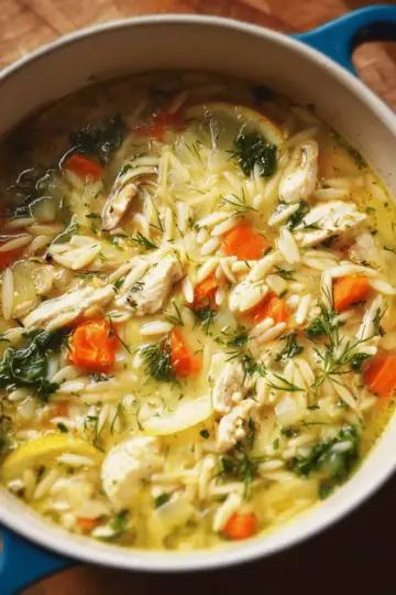 Lemon Orzo Chicken Soup