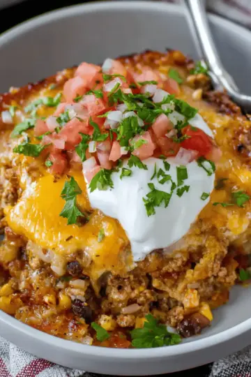 Ground Chicken Taco Casserole