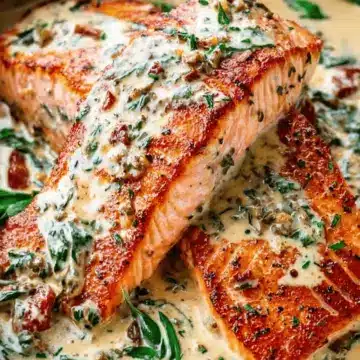 Creamy Garlic Butter Tuscan Salmon