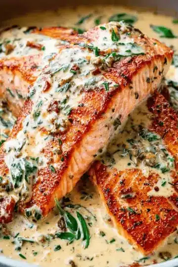 Creamy Garlic Butter Tuscan Salmon