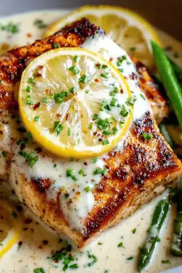 Mahi Mahi Fish in Lemon Garlic Cream Sauce
