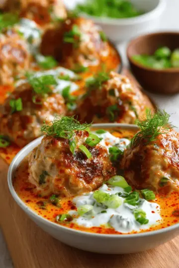 Healthy Greek Turkey Meatballs With Tzatziki