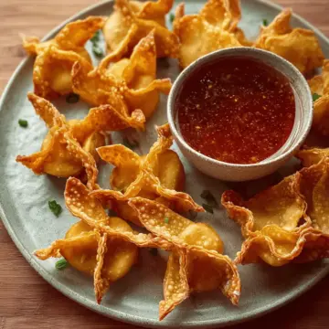 Crab Rangoon (Crab Puffs) With Sweet and Sour Sauce