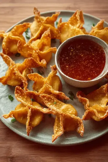 Crab Rangoon (Crab Puffs) With Sweet and Sour Sauce