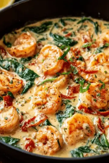 Easy Creamy Tuscan Shrimp Recipe