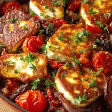 Mediterranean Tomato and Halloumi Bake