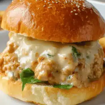 Chicken Alfredo Sloppy Joes