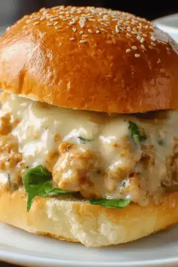 Chicken Alfredo Sloppy Joes