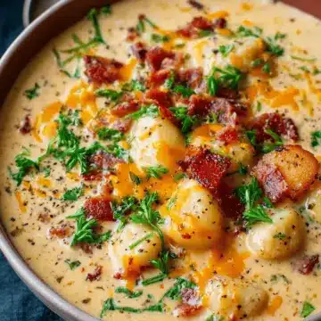 Bacon Cheddar Gnocchi Soup