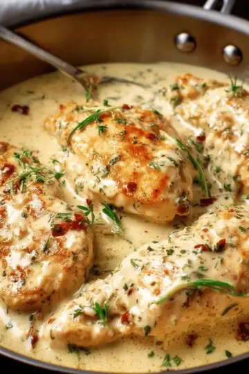 Creamy Chicken in White Wine Sauce