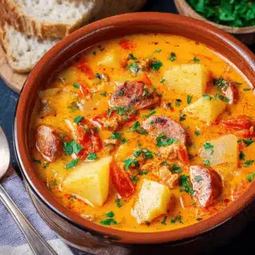 Spanish Potato and Chorizo Soup