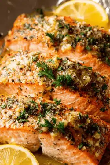 Baked Lemon Garlic Butter Salmon