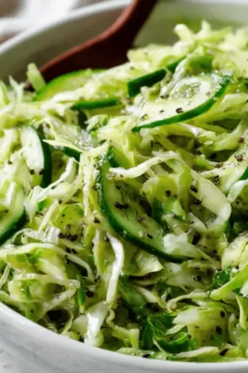 Green Cabbage Cucumber Salad