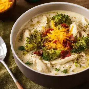 Slow-Cooker Loaded Broccoli & Chicken Soup