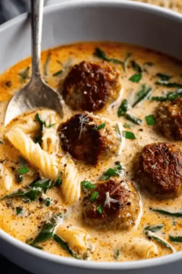 Creamy Italian Meatball Soup Recipe