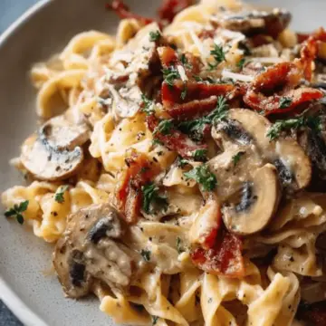 Creamy Bacon and Mushroom Pasta