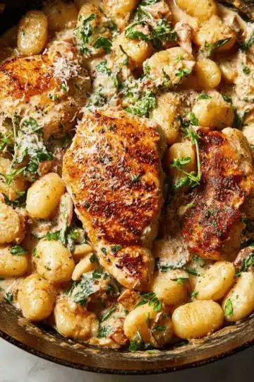 One-Pan Garlic-Parm Chicken and Gnocchi
