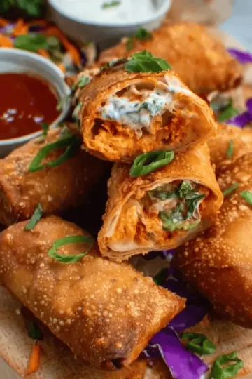 Buffalo Chicken Egg Rolls