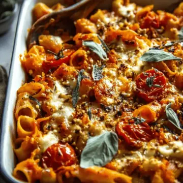 Pasta Bake with Pumpkin Tomato Sauce