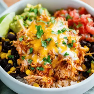 Slow Cooker Chicken Burrito Bowls