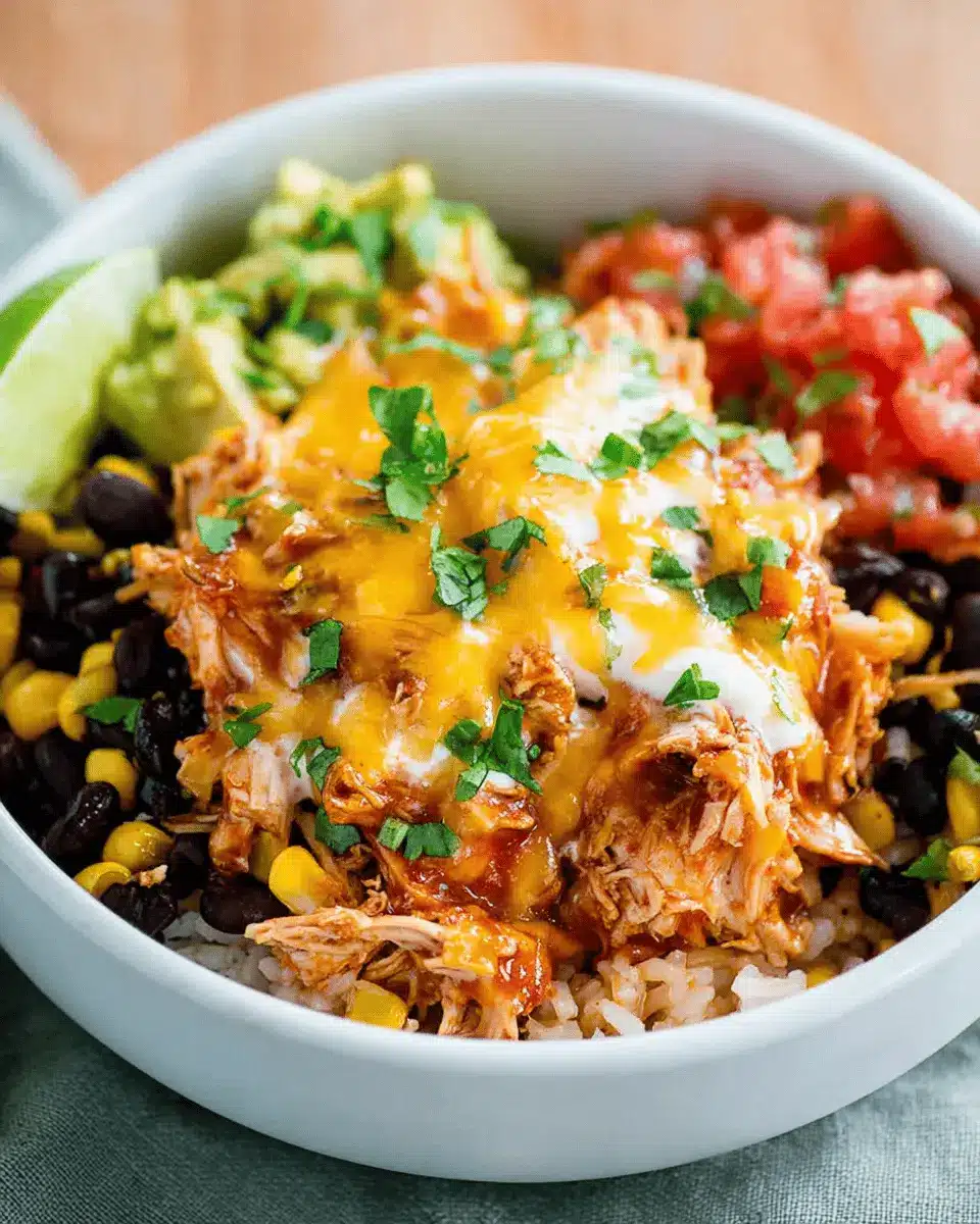 Taghealthy Slow Cooker Chicken Burrito Bowl