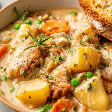 Slow Cooker White Wine Chicken Stew