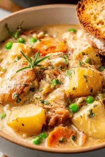 Slow Cooker White Wine Chicken Stew