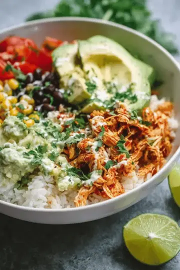 Slow Cooker Chicken Burrito Bowl