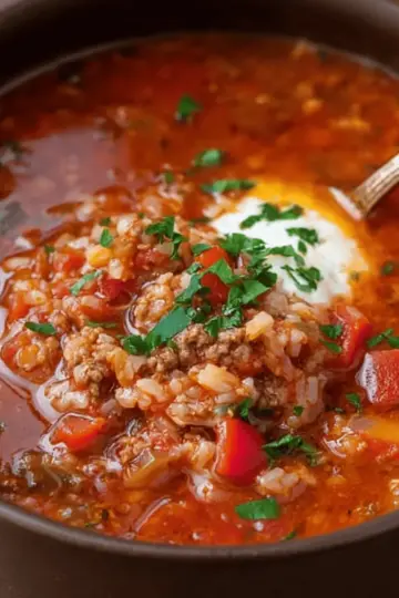 Cozy Stuffed Pepper Soup