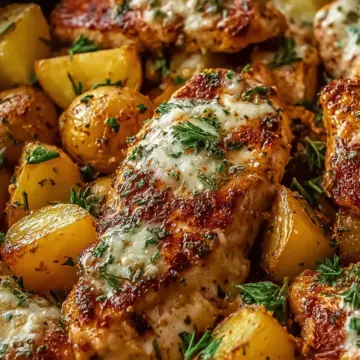 garlic parmesan Chicken Potatoes