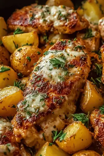 garlic parmesan Chicken Potatoes