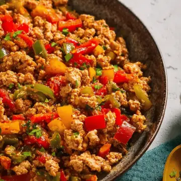 Mom's Ground Turkey and Peppers