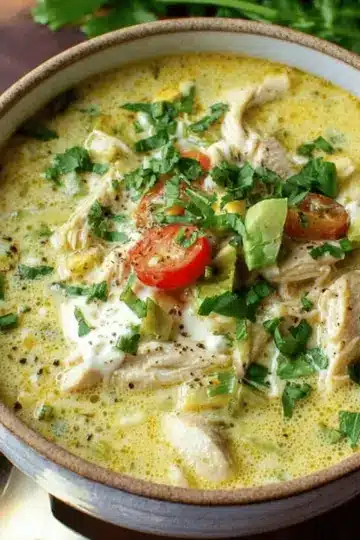 Creamy Green Enchiladas Chicken Soup