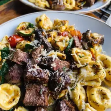 Garlic Parmesan Steak Tortellini