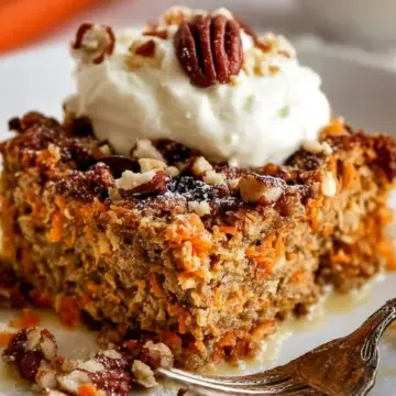 Healthy Carrot Cake Baked Oatmeal