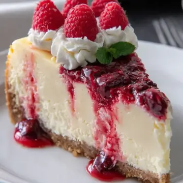 White Chocolate Raspberry Cheesecake