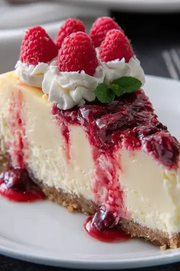 White Chocolate Raspberry Cheesecake