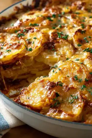 French Onion Potatoes au Gratin