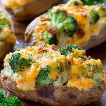 Broccoli and Cheddar Twice-Baked Potatoes