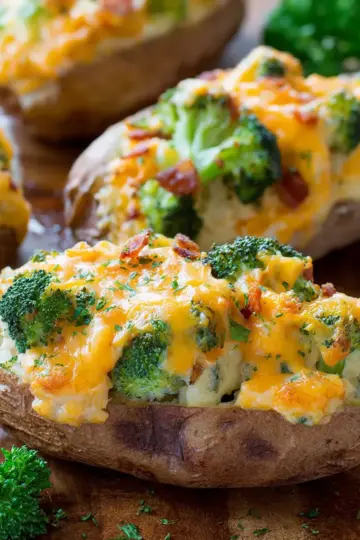 Broccoli and Cheddar Twice-Baked Potatoes