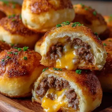 Garlic Parmesan Cheeseburger Bombs