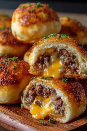Garlic Parmesan Cheeseburger Bombs