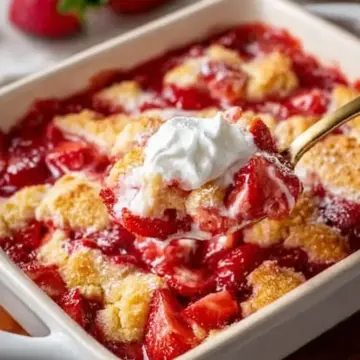Preppy Kitchen » Recipes » Desserts » Strawberry Cobbler Strawberry Cobbler